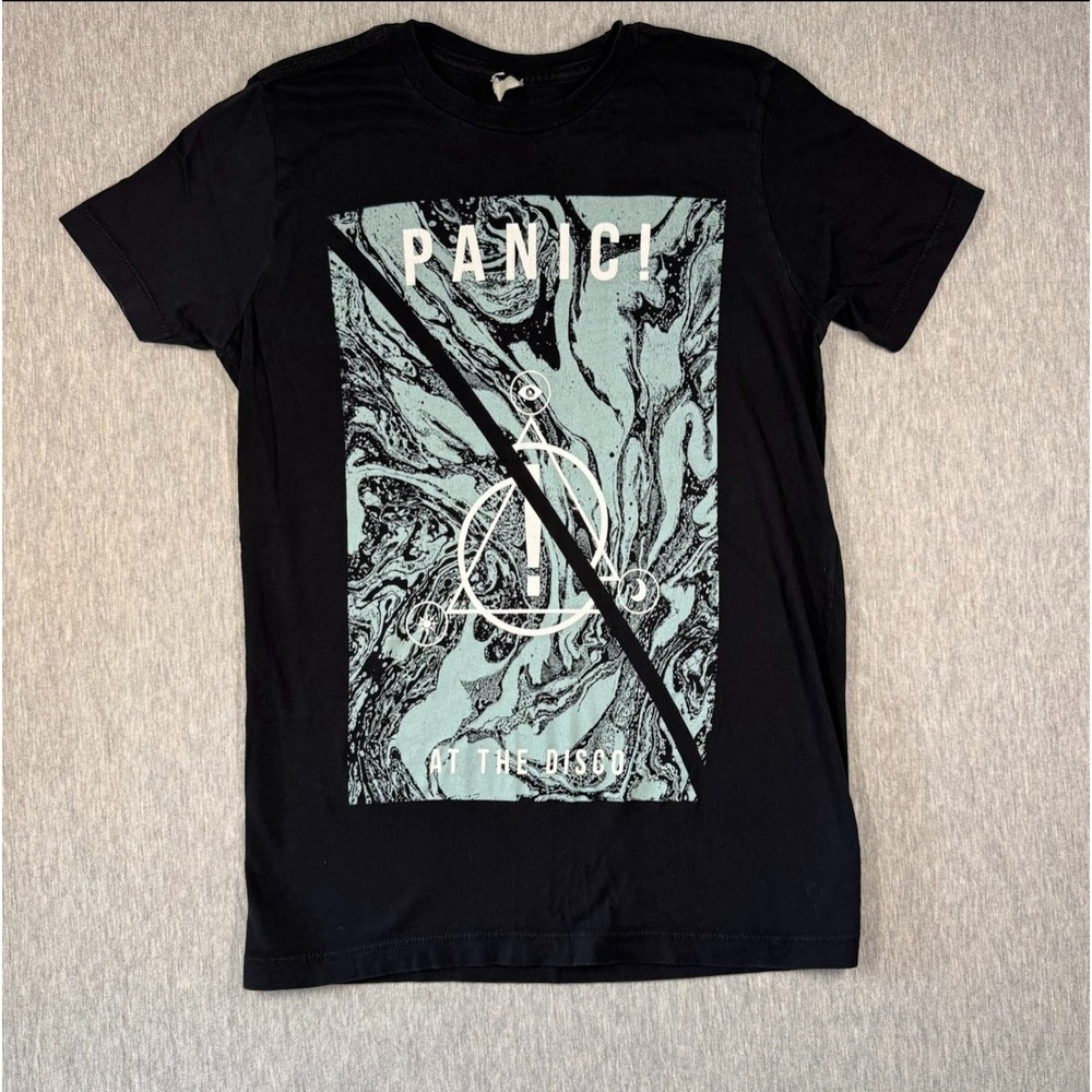 Panic At The Disco‎ T Shirt XS Black Minimal Graphic Tee PATD Band Shirt